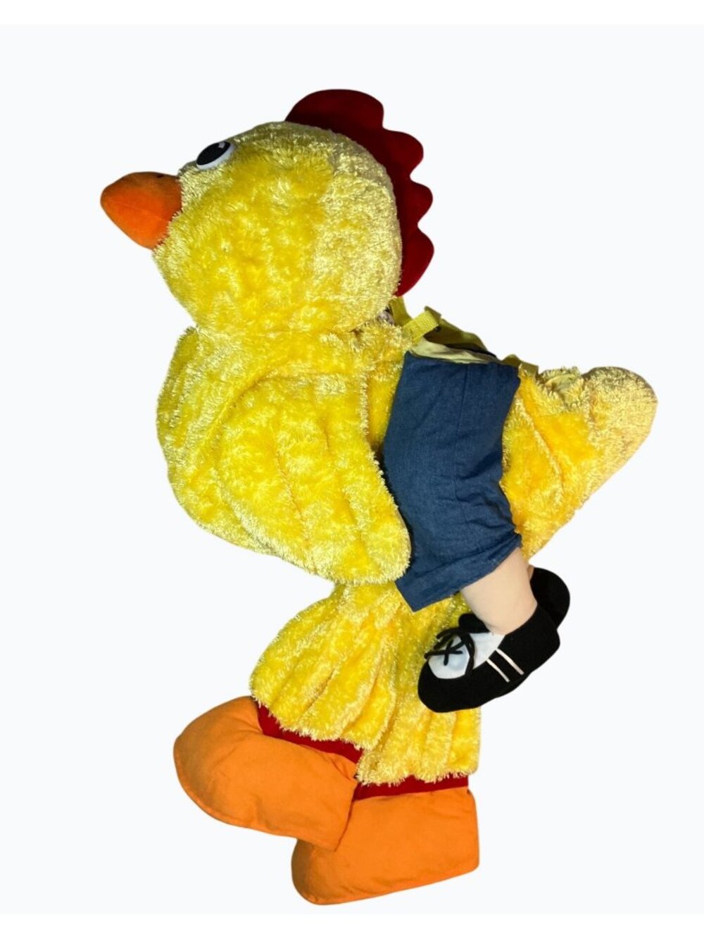 Yellow Plush Chicken Ride On Costume Ages 4-6 Chrisha Playful Plush